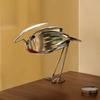 Handgefertigte Metallvogel-Skulptur, Statue aus recyceltem Besteck, Rustikalisches Gabel-Löffel-Vogel-Figürchen für Garten, Terrasse, Bürotisch