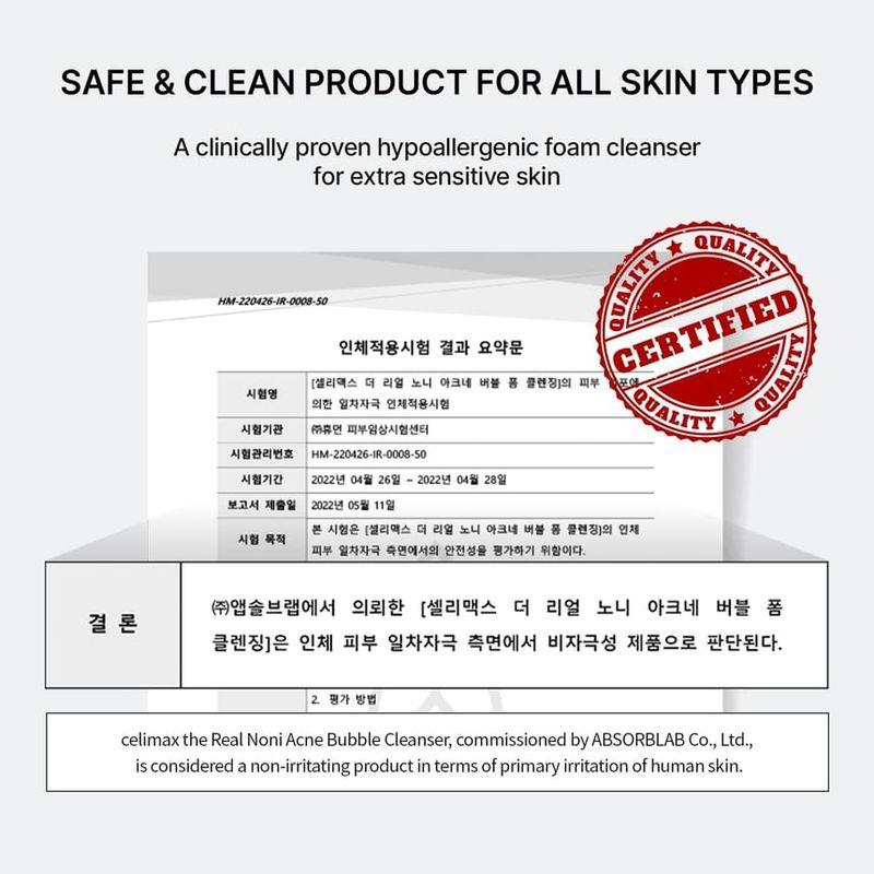 celimax - The Real Noni Acne Bubble Cleanser