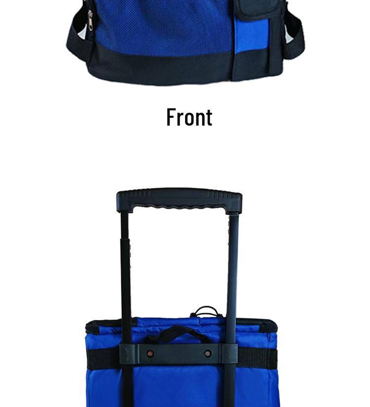 Foldable Large-Capacity Insulated Trolley Bag for Outdoor Travel and Picnics