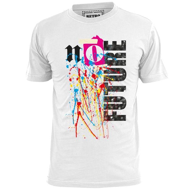 Mens No Future Punk Rock T shirt Ruts Clash L