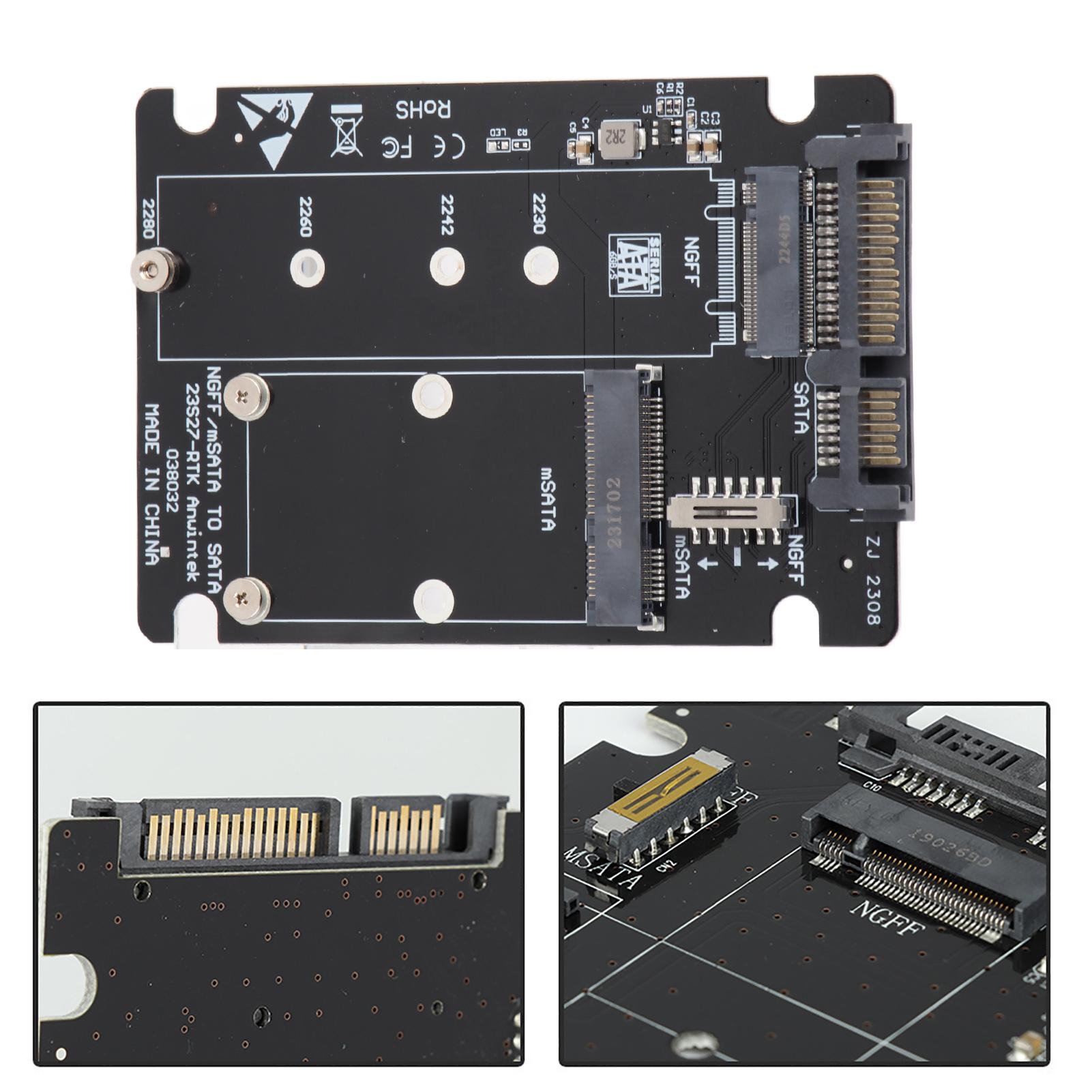 

Адаптер 2 в 1 для перетворення Mini M.2 NGFF та MSATA SSD на жорсткий диск SATA 3.0