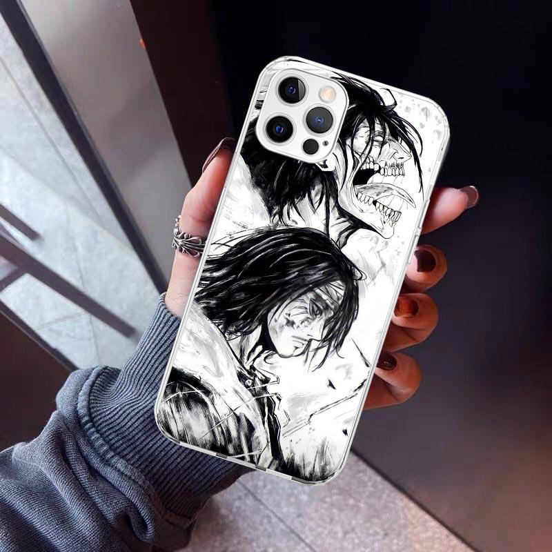 

A-Attack on T-Titan Eren Yeager Phone Case For iPhone 17 Air 11 13 Mini 14 15 Plus 16 12 Pro Max 16E SE 7 8 Pattern Soft TPU Bac iPhone 15 Pro