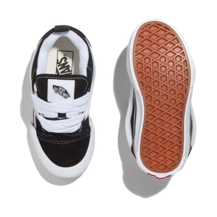 Vans Knu Skool Comfortable Versatile Low-Top Kids Skate Shoes Kids Sneakers Black White VN000CYU6BT1