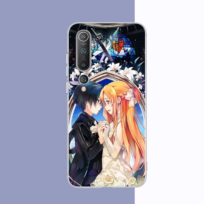 

Чехол для телефона с аниме Sword Art Online для Samsung S21 A10 для Redmi Note 7 9 для Huawei P30Pro Honor 8X 10i Honor 10i or 20i