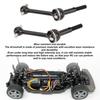 2Pcs Hard Steel Universal Drive Shaft for Tamiya TT02/TT01/TT01D/TT01E RC Car For RC Car