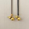 Elegant Women's French-Chinese Gourd Metal Choker Necklace - Luxury Fashion Versatile Sweater Chain