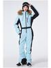 Women's Slim Fit Windproof Waterproof One-Piece Ski Suit - Winter Outdoor Warm Skiiwear