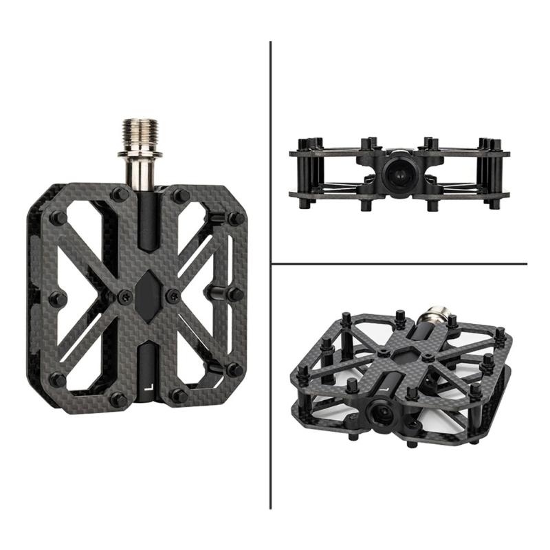 Light Weight Bicycles Platform Pedals 3 Seal Bearings Nonslip Bicycles Pedals for Mountain Cycling Road Bicycles