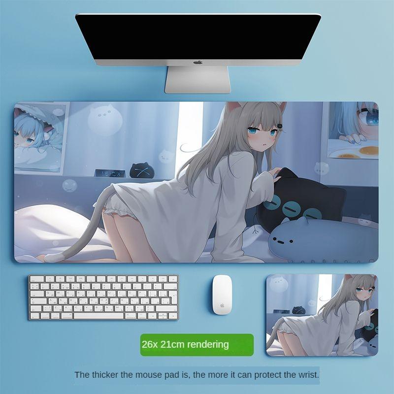 Mauspad, übergroß, Büro-Tastenkombination, integriertes Schloss, verdickt, individuell, gut aussehend, für Studenten, Computer, E-Sport, Tischmatte