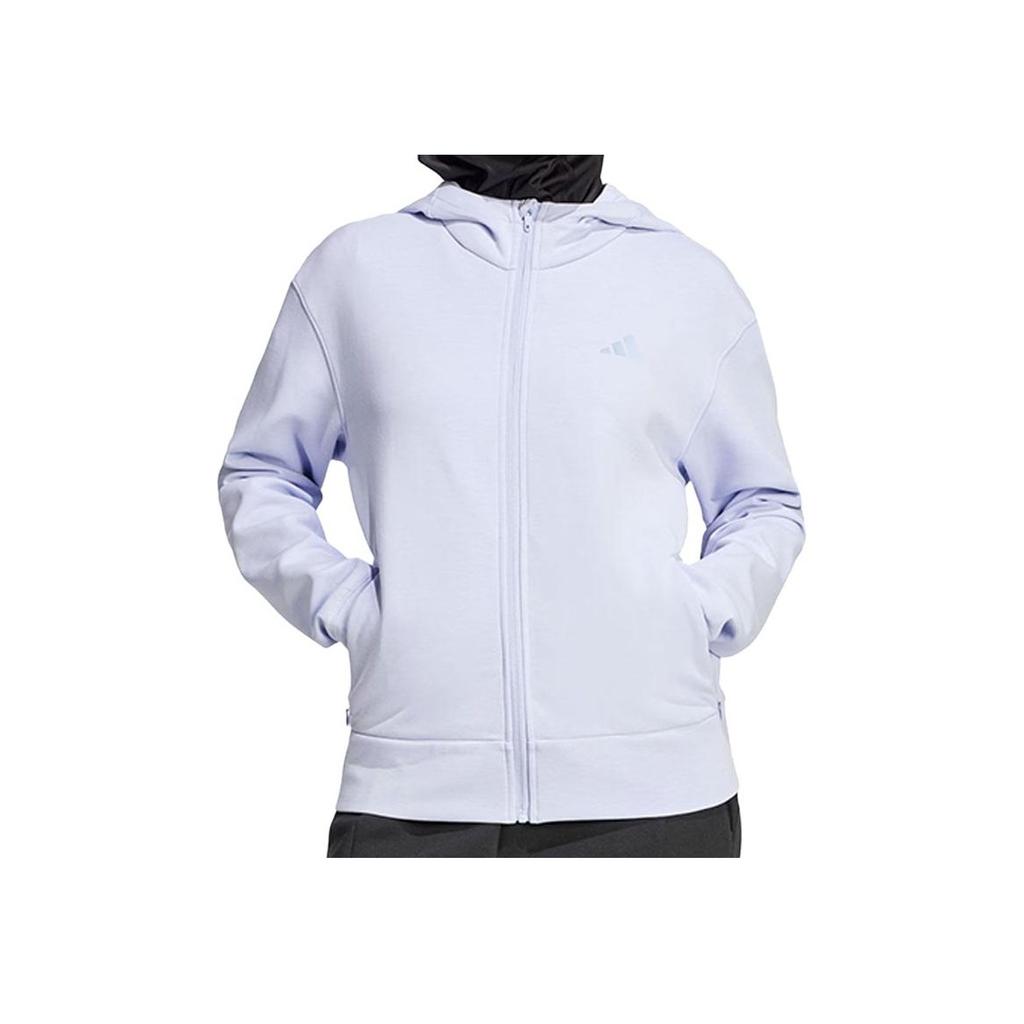 Adidas Sports Casual Hooded Long Sleeve Jacket Women Jacket White JN7403