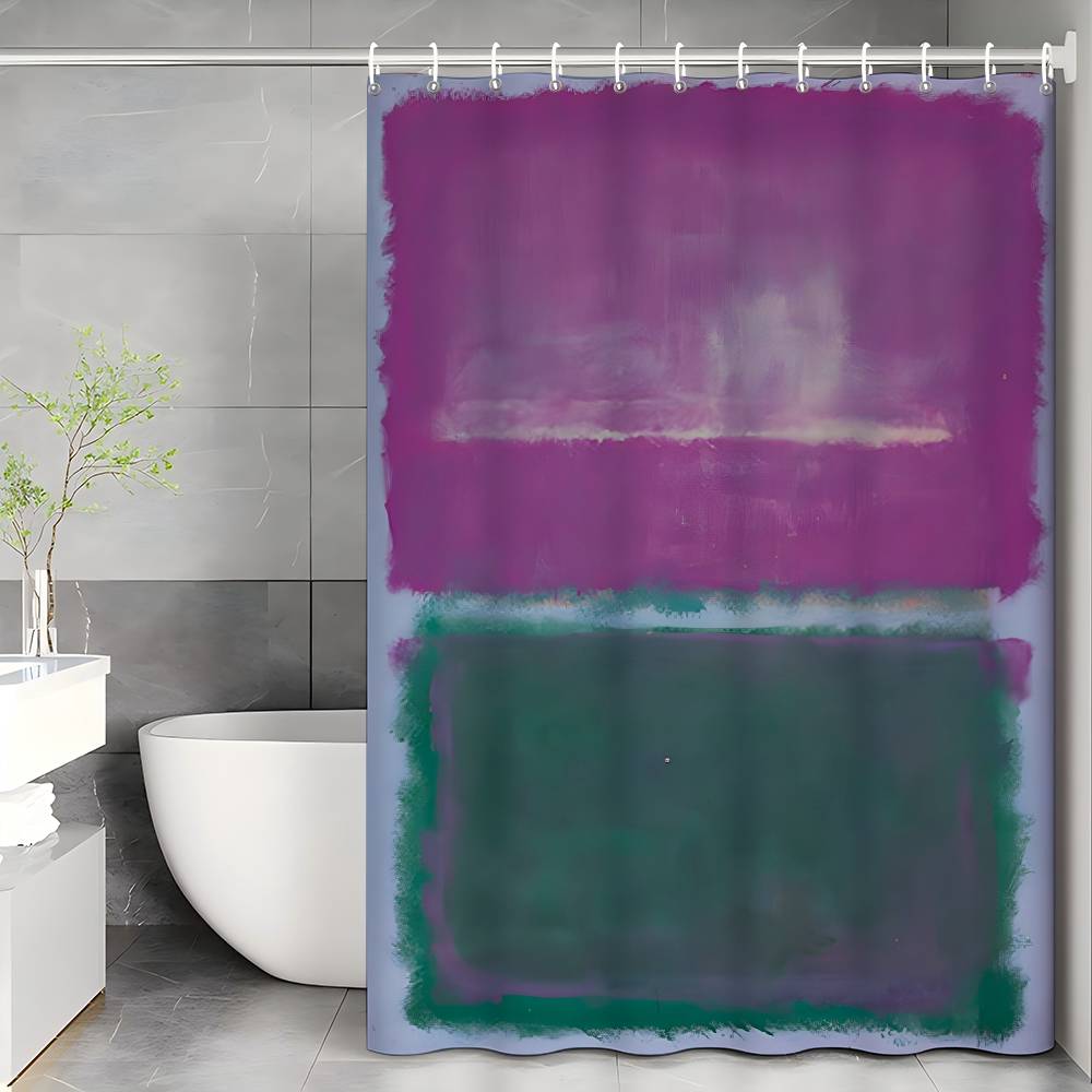 Mark Rothko Klassisch Vintage 1-teiliges Muster Duschvorhang Plus Haken Wasserdicht Maschinenwaschbar Polyesterstoff Abstrakt
