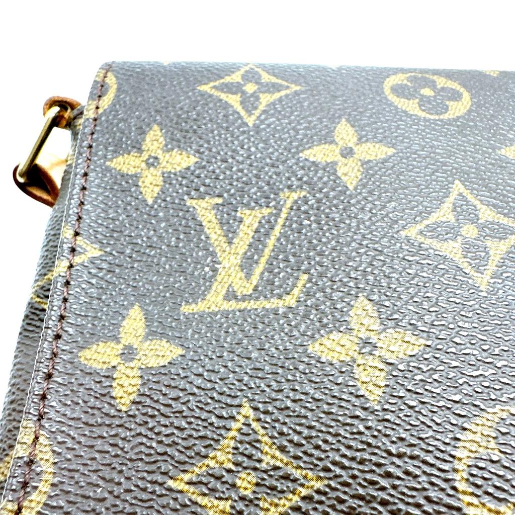LOUIS VUITTON Monogram Musette Tango Short Monogram canvas Brown Women M51257 Used