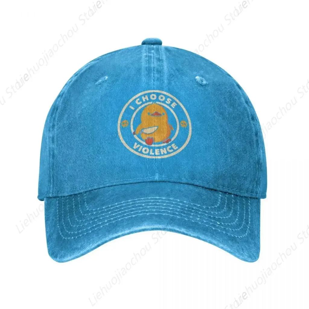 I Choose Violence Duck Unisex Baseball Cap Distressed Cotton Hats Cap Casual Outdoor Workouts Adjustable Fit Snapback Hat