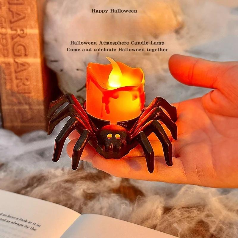 1pcs Halloween Decoration Spider Night Lights Party Supplies Decoration Props Bar, Haunted House, Home Decor Party Accessories