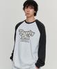PAPERBOY Only Raglan Oversized Long Sleeve - White & Navy
