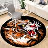 1pc Tiger Head Chair Carpet for Office, Round Non Slip Durable Large Size Office Carpet, Suitable for Office