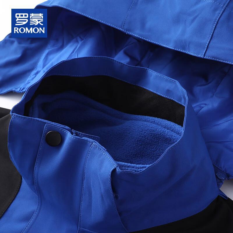 ROMON Men's 3-in-1 Winter Outdoor Hooded Jacket with Detachable Fleece Liner