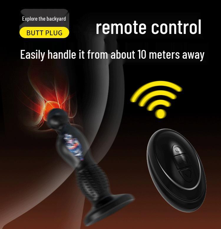 New Model: Manual Vibration Anal Plug for G-Spot & Backdoor Stimulation - Unisex, Beads for Couples