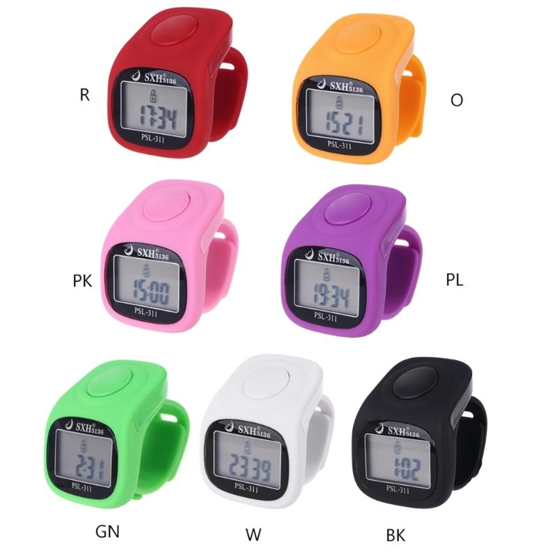 Tally Finger Counter Digital Finger Counter with LED Light Electronic Digital Hand Tally Counter for Muslim Prayer