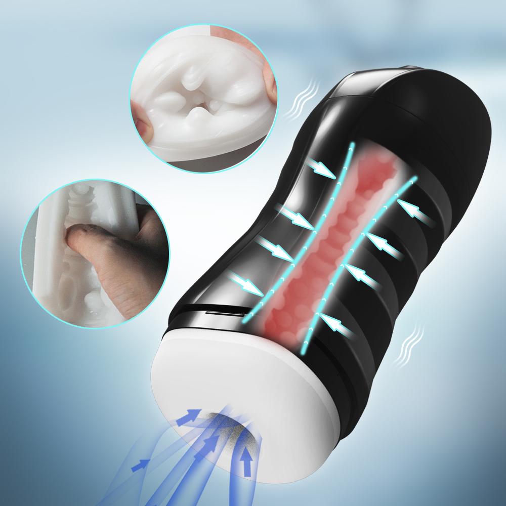 Male Masturbator Penis Cup Blowjob Sucking Simulated Vagina Real Pussy Moaning Vibrator Male Sex Toys Simulated Vagina