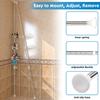Bathroom Bathtub Locker with 4 Adjustable Cm Bathroom Stand with Rod To Hold Silver Rack, Baskets, 97.5-312.5 Shampoo,