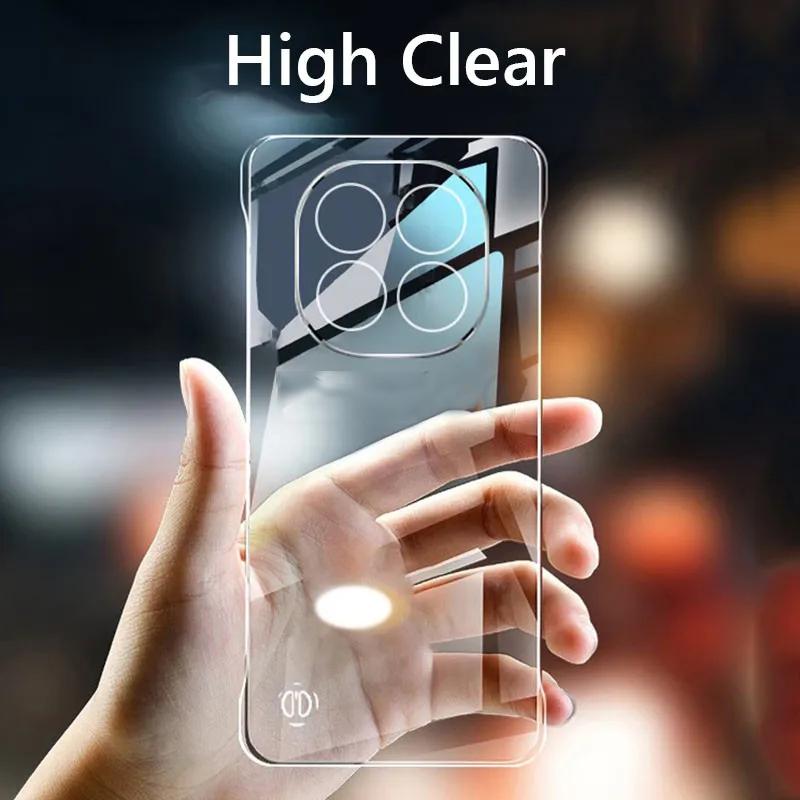Frameless Slim Clear Hard Back Cover Case On For Xiaomi Redmi Note 14 5G 14 Pro+ Plus Note14 Pro Plus 14 Pro 5G Coque Phone Cases