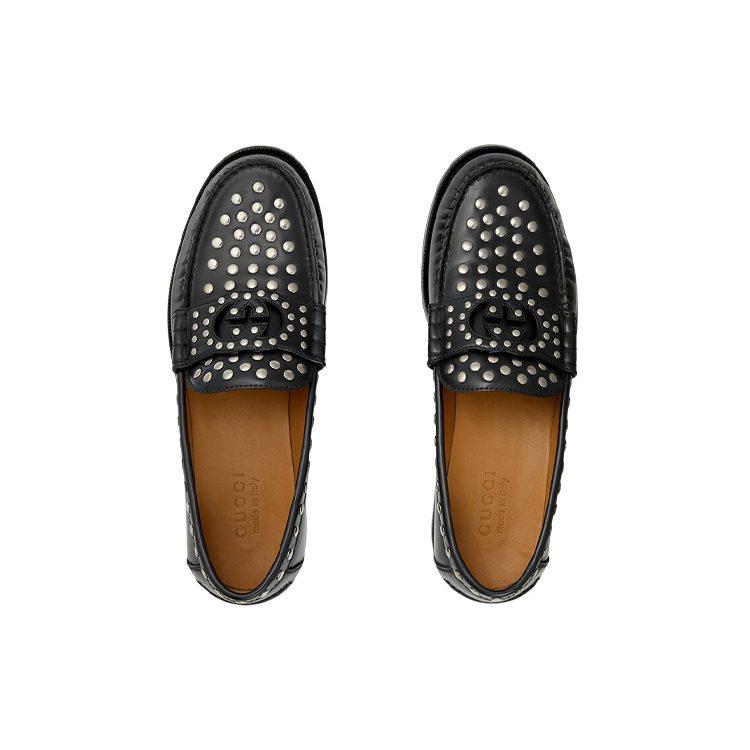Gucci Interlocking Leather Men's Casual Shoes Men's Black 738469 17X00 1000