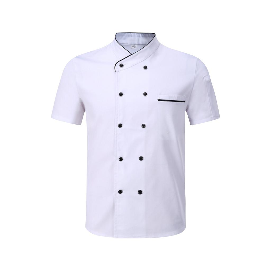 Chef Uniform Summer Short-sleeved Thin Work Clothes For Men And Women In Hotel Catering Kitchen Service Restaurant Baking Cakes