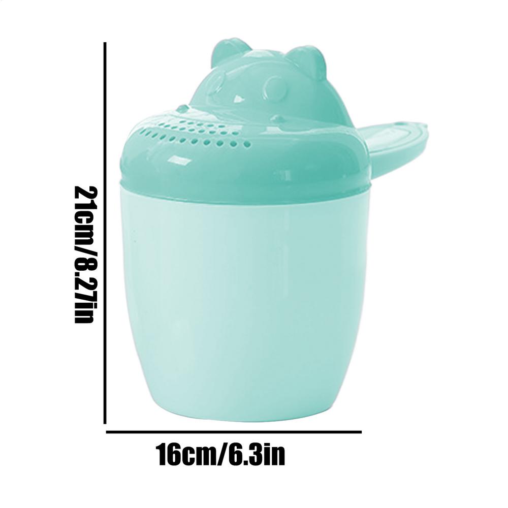 Cute Cartoon Baby Bath Caps Toddle Shampoo Cup Children Bathing Bailer Baby Shower Spoons Child Washing Hair Cup Kids Bath Tool
