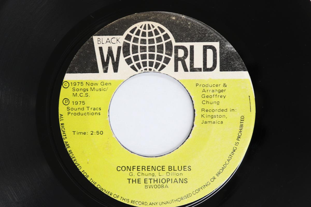 

7inch Record ETHIOPIANS Conference Blues Conference Dub BW008 BLACK WORLD 1978 Jamaica Reggae Ska Dub Used