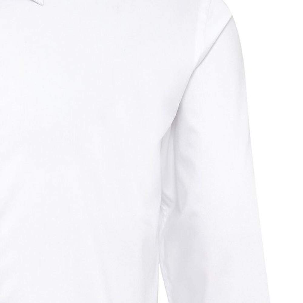 RENOMA Slim Shirt Solid White Thamebe Span Twill Rzrsl1109 Wh