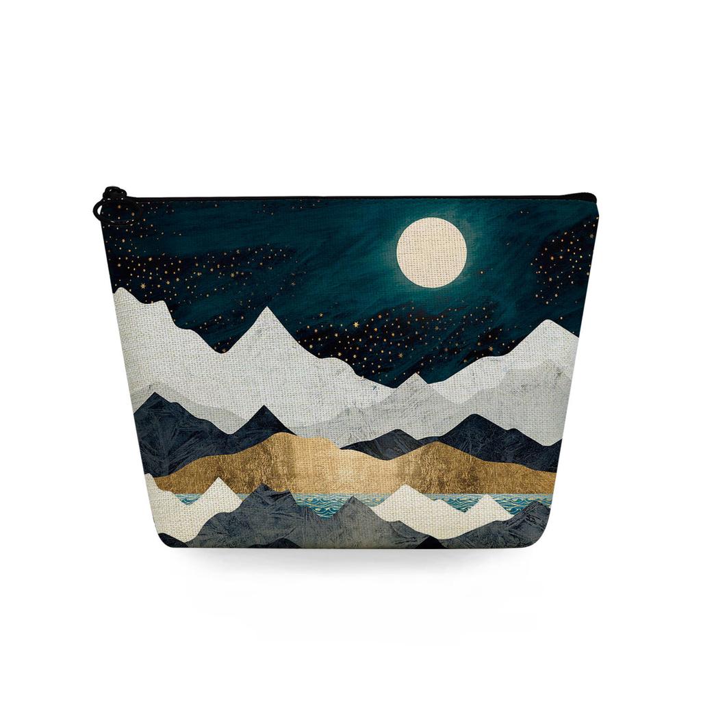 Women Landscape painting Print Cosmetic Bag Toiletries Organize Travel Storage Case 6753