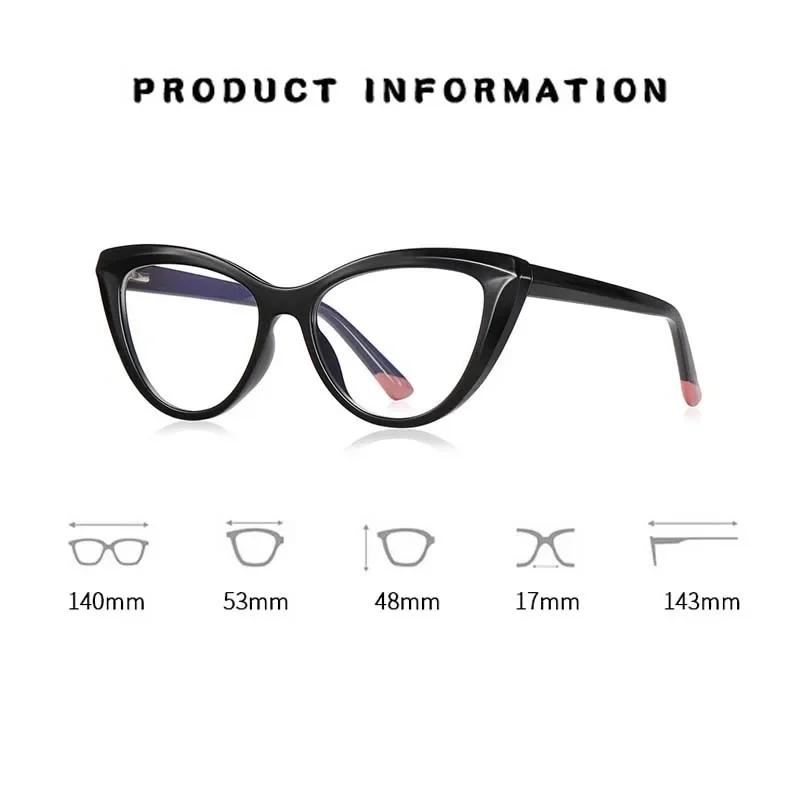 Neutral Fashion Cat Eye Reading Glasses Luxury Anti-Blue Light HD Glasses Fashionable Retro Hyperopia Glasses 0 To +4.0