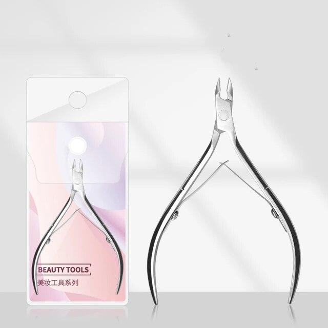 2/3/4Pcs Nail art Silber Häutchen Zange Schere Edelstahl Maniküre Zubehör Nagel Werkzeuge Set Abgestorbene haut Drücker Entferner