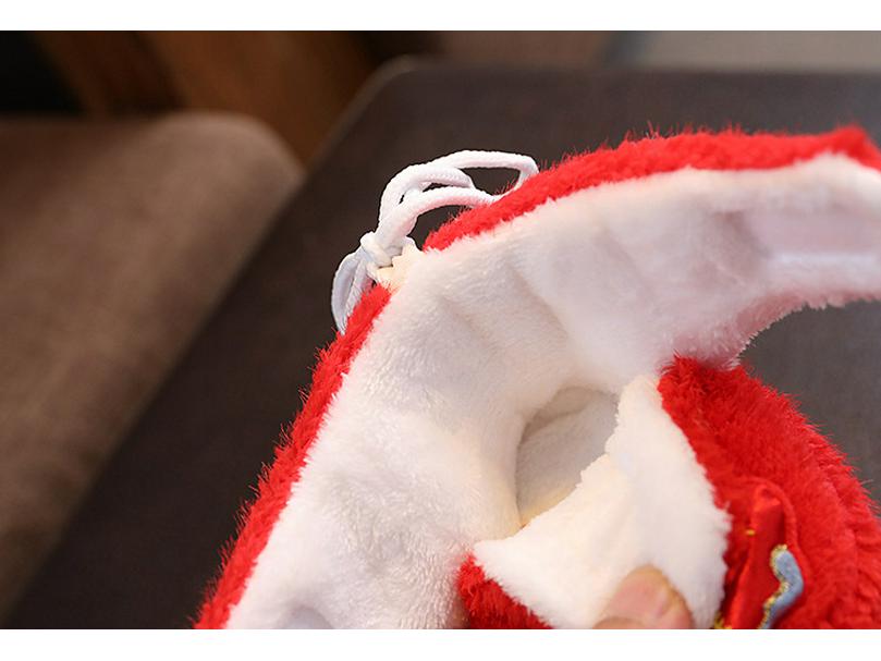 Velvet-Lined Non-Slip Red Baby Snow Boots: Sizes 0-1 Year, Thickened for Autumn/Winter