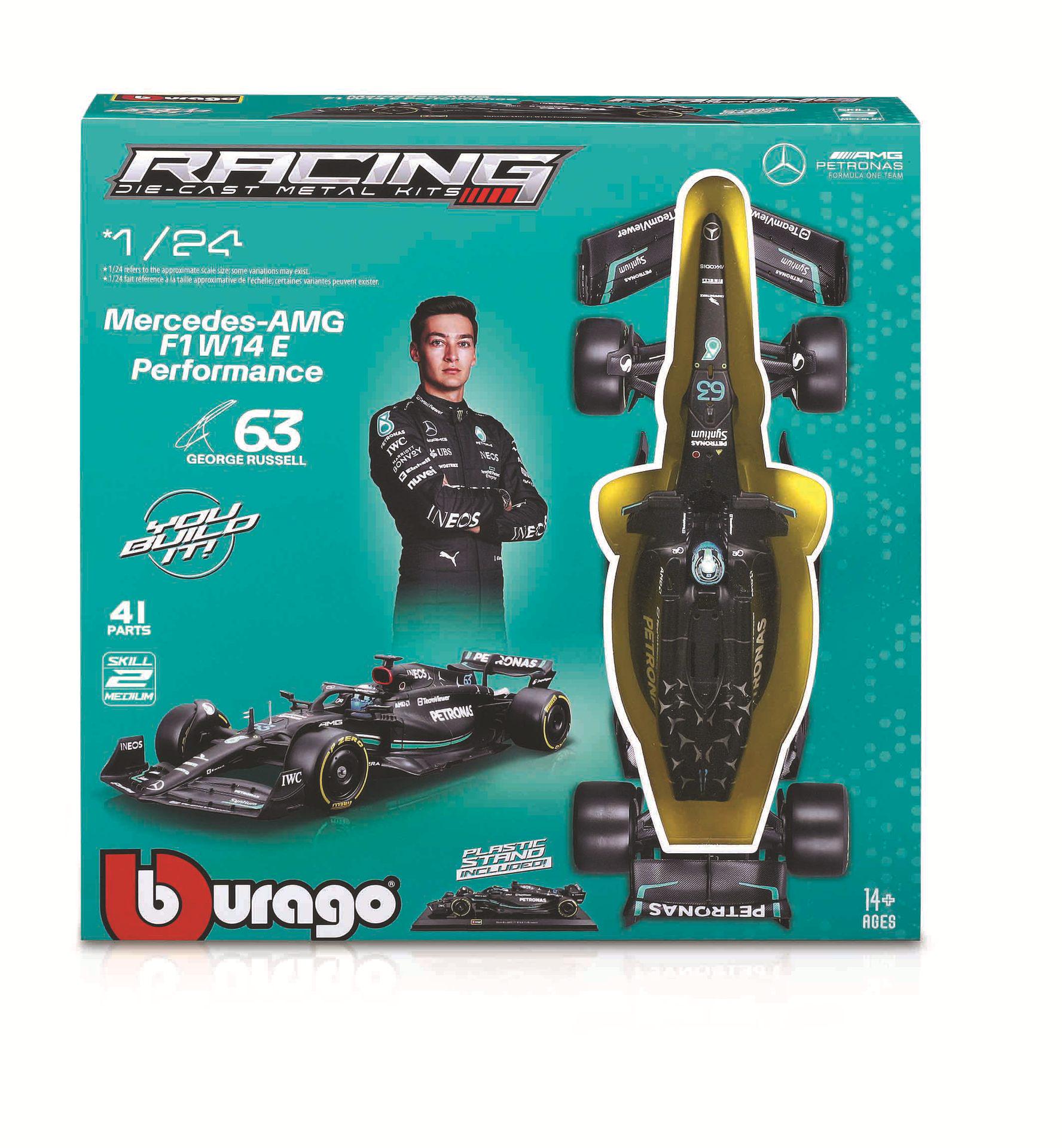 

Ббураго 1:24 2023 Модель болида Mercedes W14 F1 - Издание Льюиса Хэмилтона