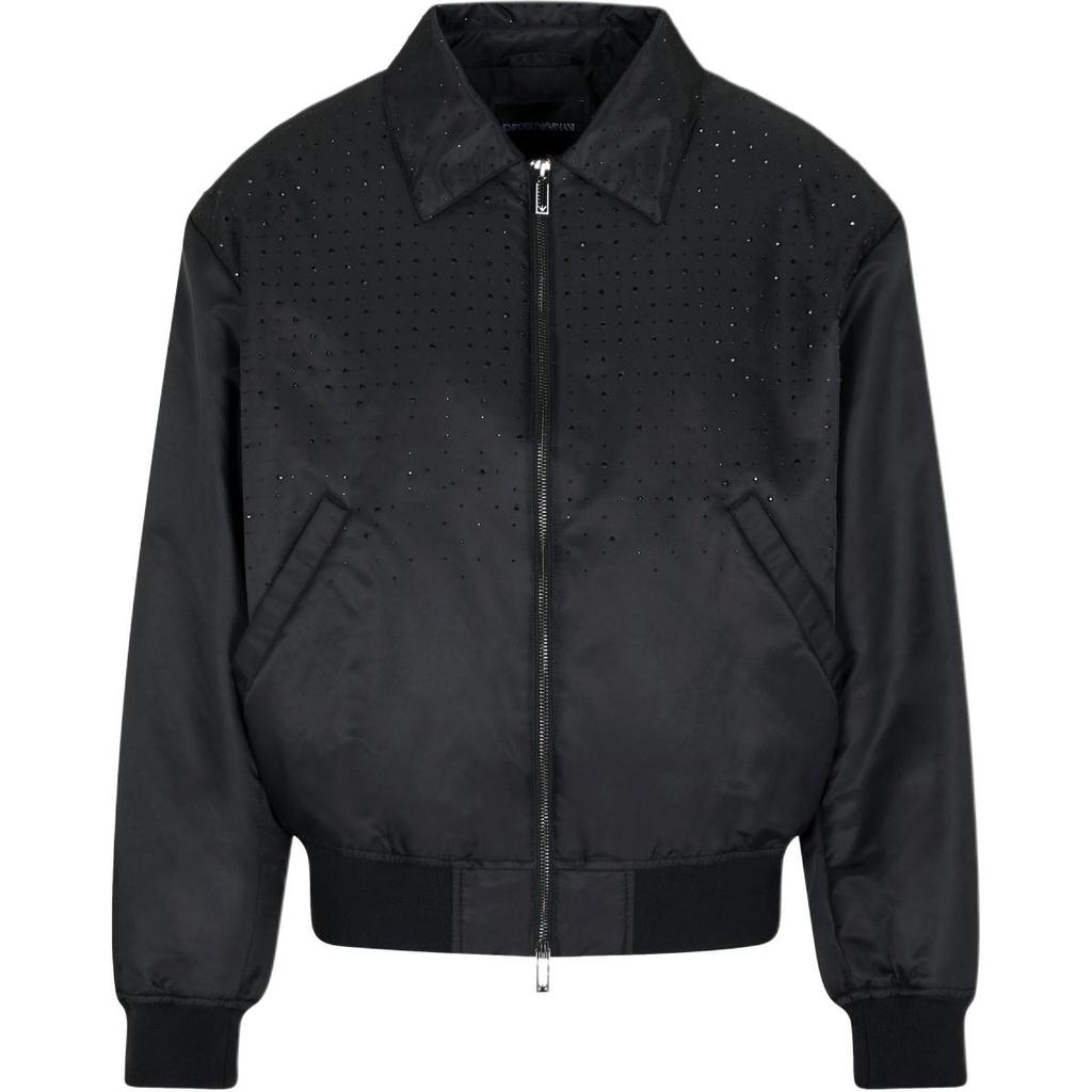 Emporio Armani Clubwear Satin Bomber Jacket with Rhinestones EM003784-AF20415-UC001