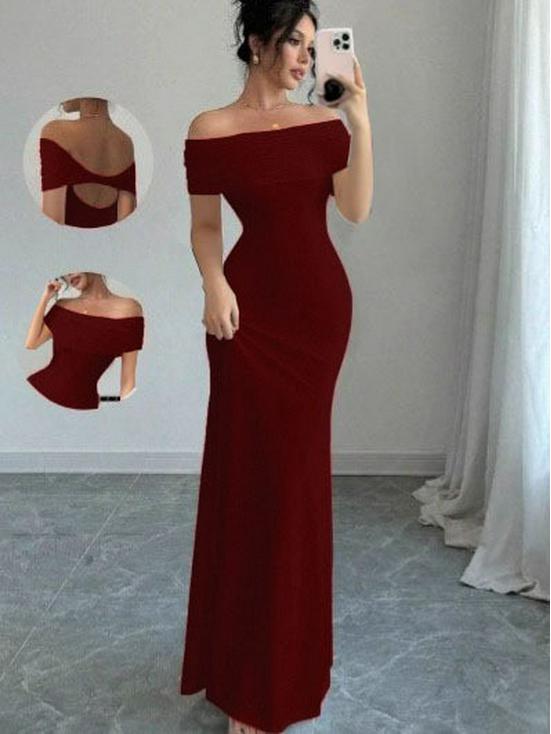 Sleeveless One-Shoulder Slim-Fit Hip-Hugging Dress for Women