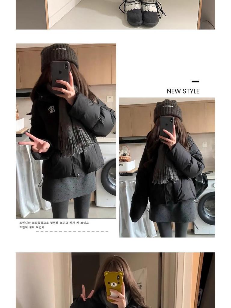 Korean Style Women's Gray Polka Dot Wool A-Line Skirt - Retro Hip-Hugging Short Skirt for Autumn/Winter