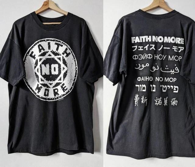 2 sides 1990 Faith No More Band Shirt Short Sleeve Black Unisex Unisex T-Shirt M