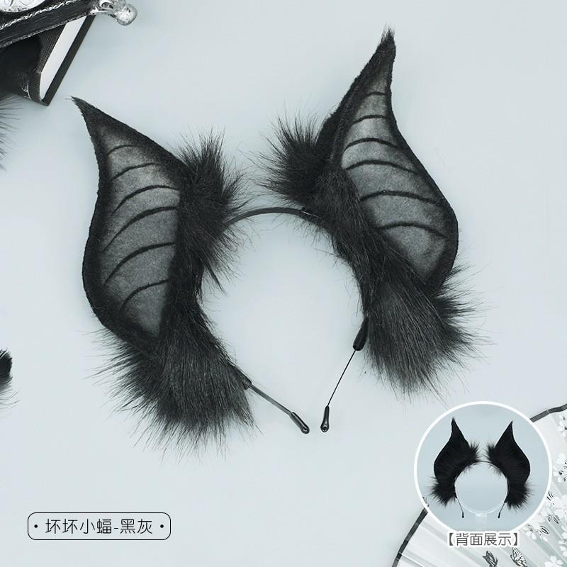 Halloween Fledermausohr Stirnband Kostümzubehör Cosplay Party Verkleidung Weiches Plüsch Tierkopfschmuck Unisex