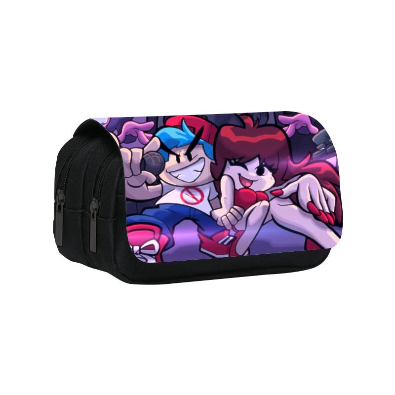Friday Night Funkin Pencil Case With Nylon Material And Spacious Storage For Students