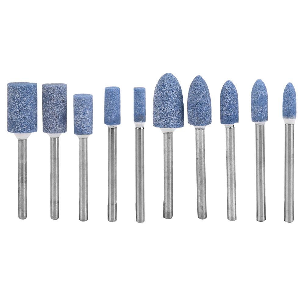 100Pcs Polishing Stone Head Grinding Wheel Burr Bit for Grinder Pink Shank Diameter 3mm