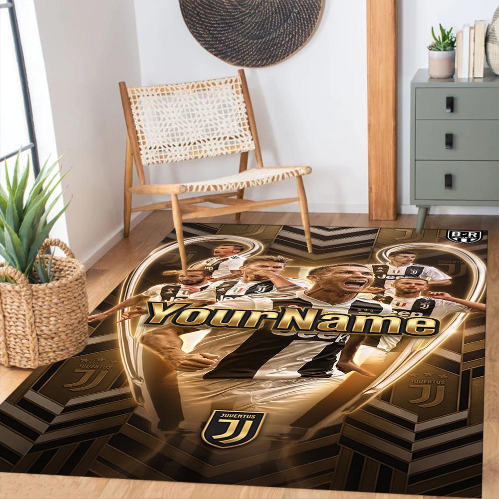 Juventus Customized Name Carpet Design for Kitchen Balcony Playrooms Entryway Anti-slip Rug Office home decor Gift for Festivals