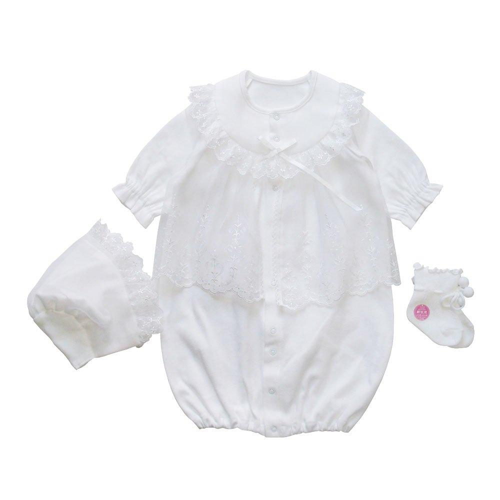 

made in made of newborn baby ceremony for shrine visits and hospital includes hat and baby first shrine western style [OP mini] 3-piece set, Japan,