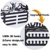 Scaffale da Parete in Metallo per Esposizione Medaglie Porta Premi Personalizzato con Ganci Nero Opaco Storage Appeso per Trofei Sportivi