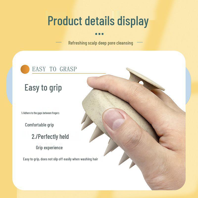 Korean Style Silicone Scalp Massager Soft Rubber Shampoo Brush