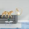 Golden Crystal Cheetah Sculpture Figurine Table Centerpiece Ornament for Office Home Decor Bedroom
