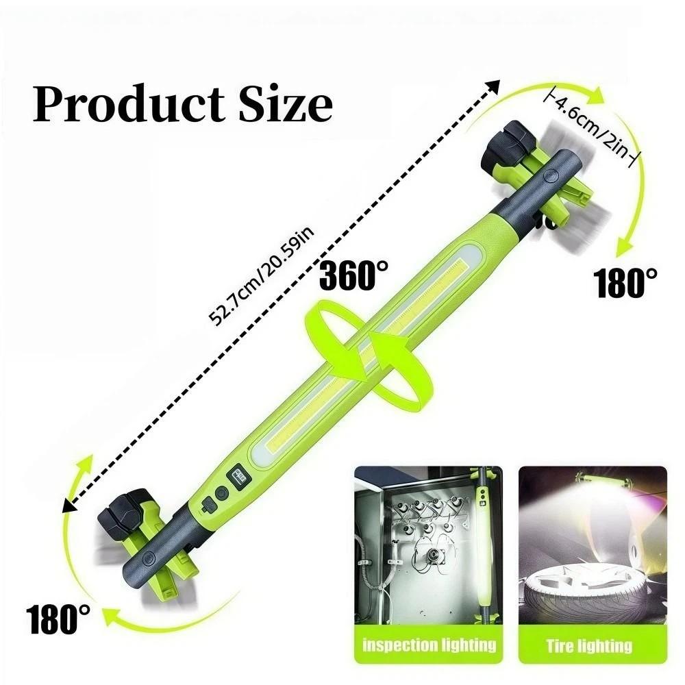Magnetic LED Work Light Rechargeable Portable Maintenance Work Lights IP65 Waterproof Digital Display Flashlight For Car Repair