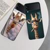 Žirafy Mají Dlouhé Krky Pouzdro Na Telefon Pro Samsung Z Flip 7 6 5G Galaxy Z Flip 5 4 3 Černé Pevné Kryt Buněčného Telefonu Luxusní PC Skořápka Coque